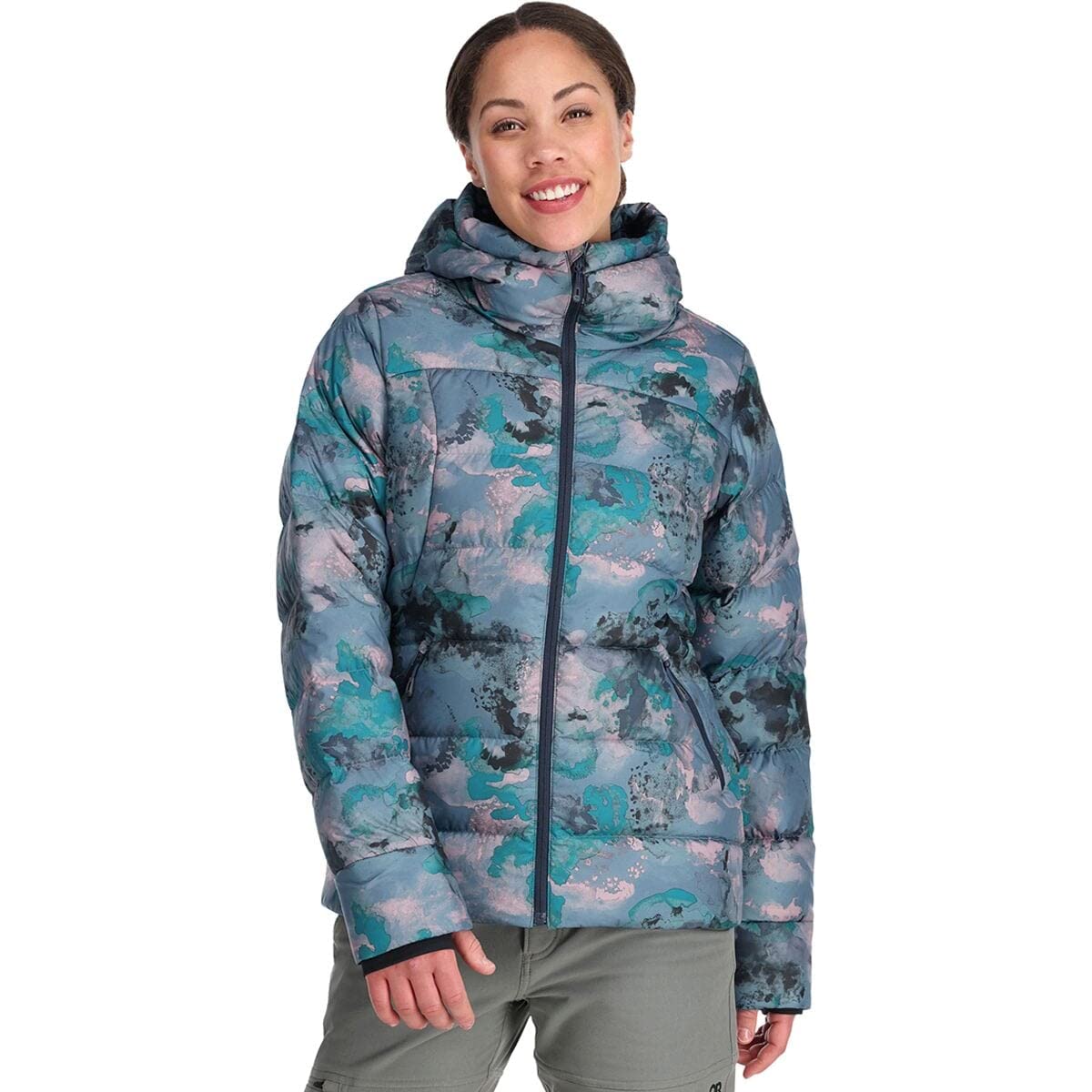 Outdoor Research Coldfront Down Hoodie for Women - Lightweight Insulated Winter Jacket with Hood - Perfect for Hiking, Skiing & Cold Weather Activities