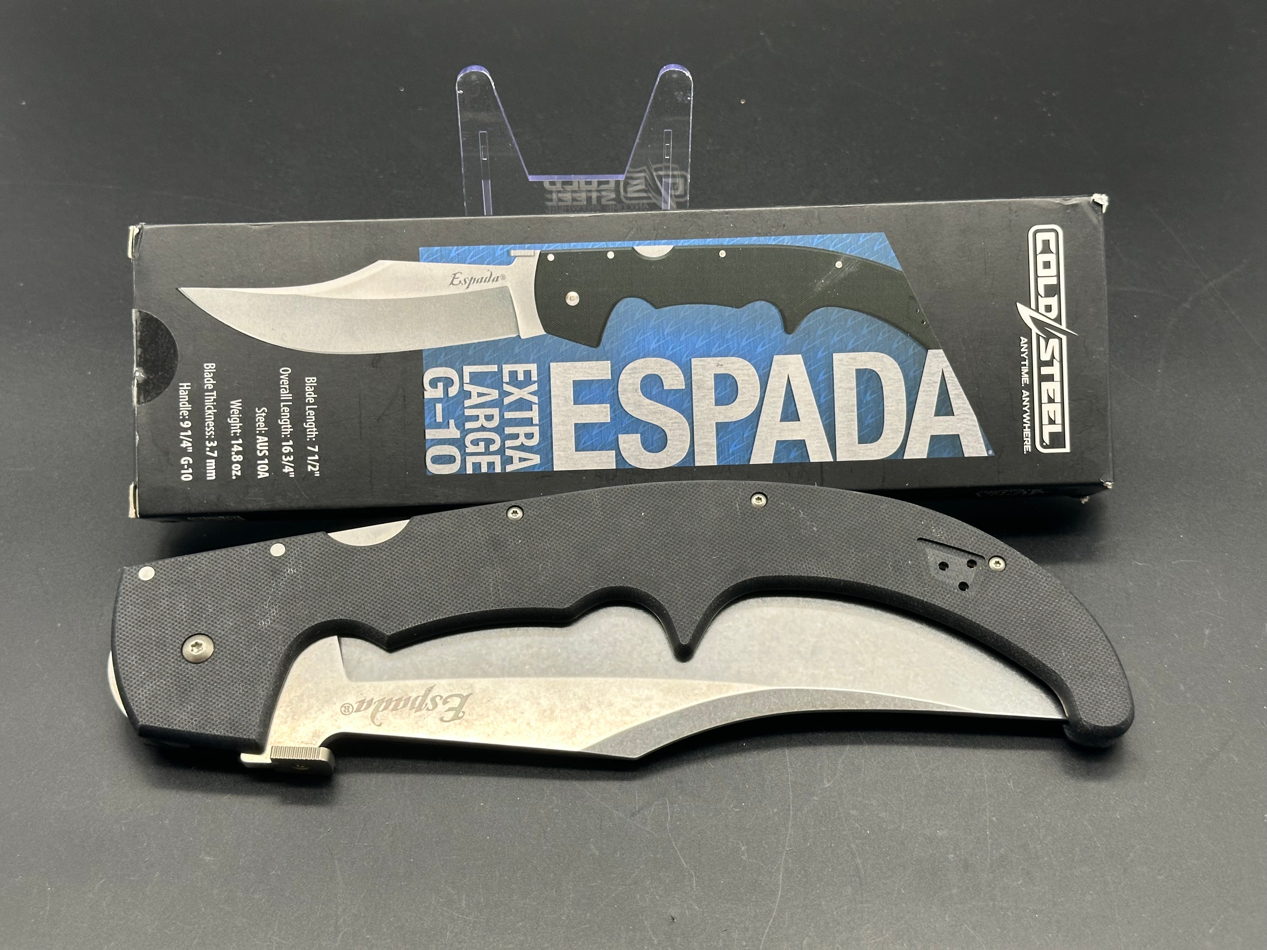 Cold Steel Espada XL G-10 Lockback Folding Knife - 7.5
