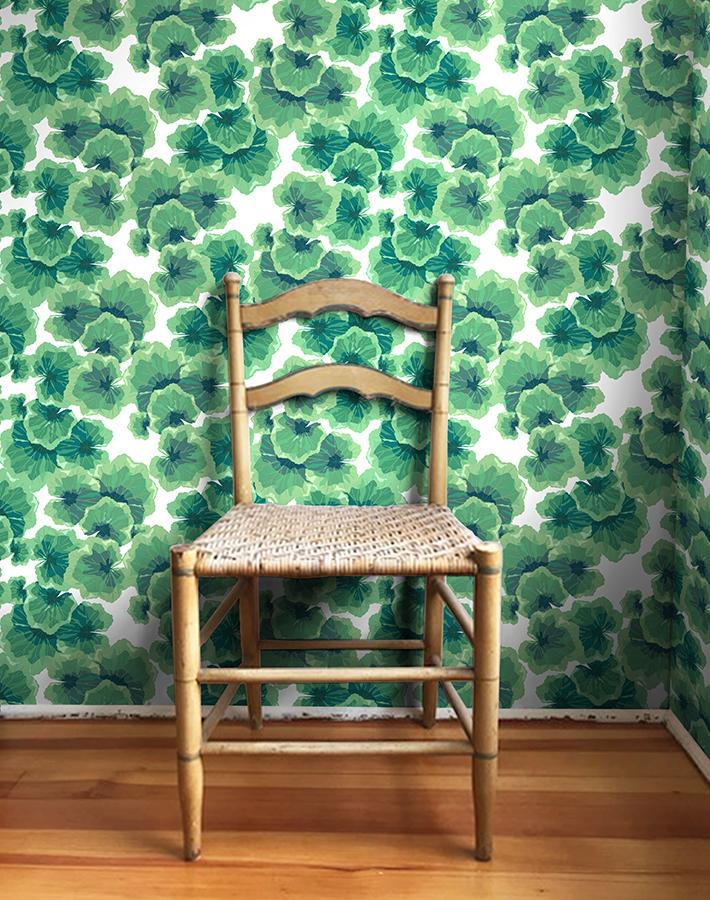Nathan Turner White Geranium Leaves Wallpaper - Perfect for Living Room, Bedroom & Home Decor