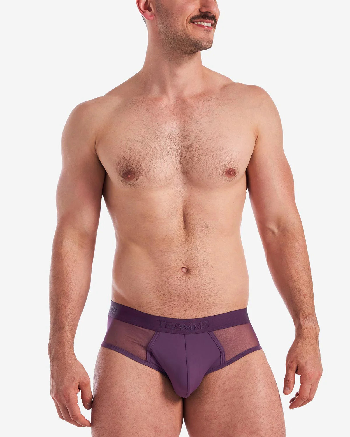 Teamm8 Score Sheer Brief Mesh Underwear for Women - Plum Purple Lingerie for Comfort & Style | Perfect for Sleepwear, Lounge & Everyday Wear