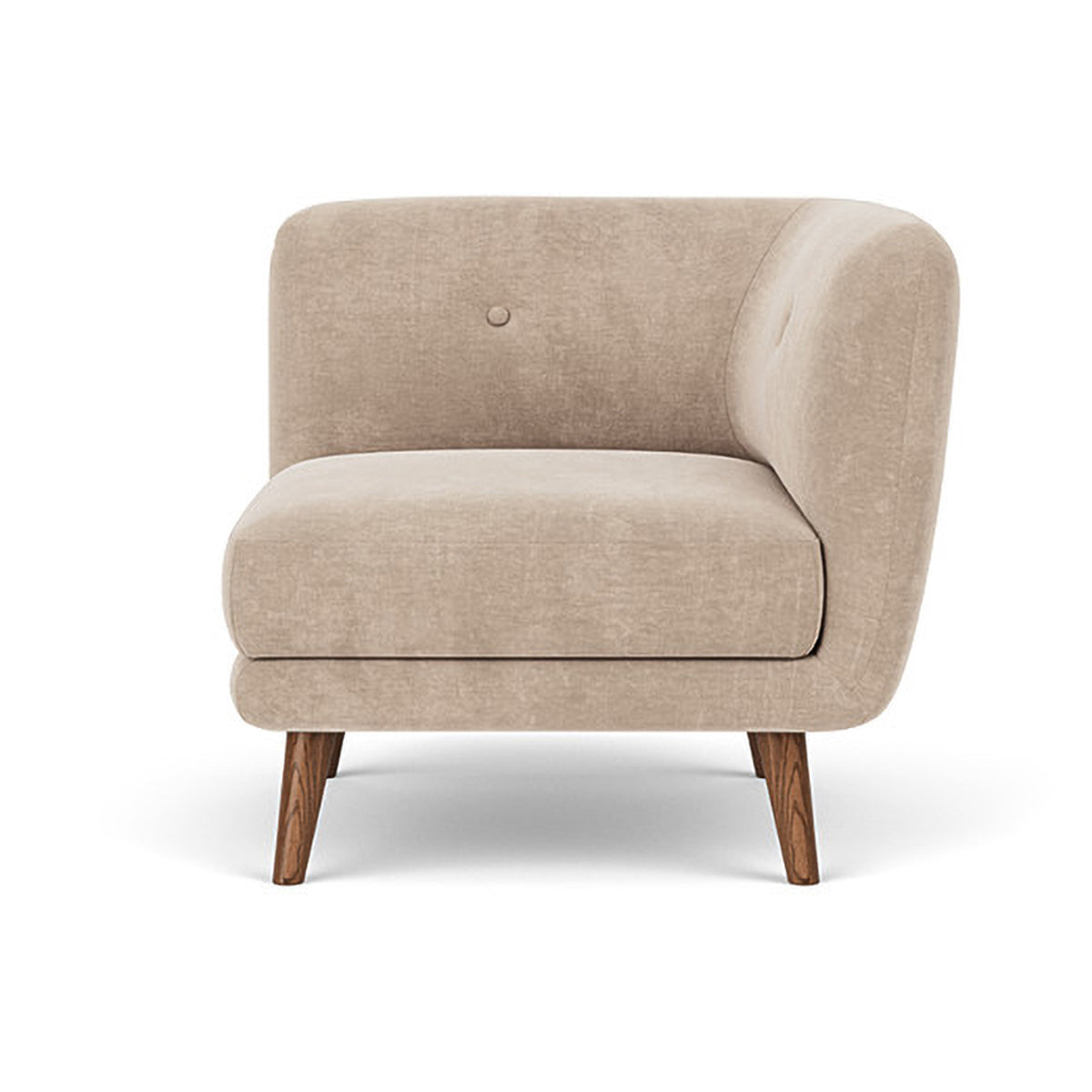 Alfred Fabric Right 1 Seater Modular Sofa - Modern Comfortable Single Chair for Living Room, Bedroom & Small Spaces