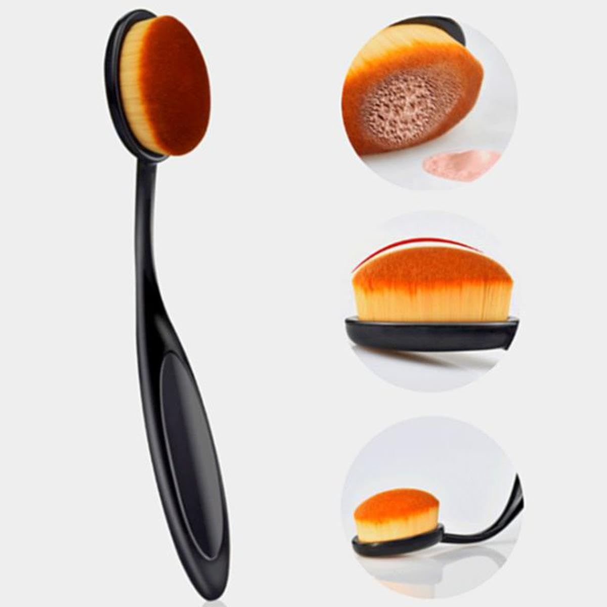 Professional Makeup Sponge & Foundation Brush Set - 3pc for Flawless Makeup Application