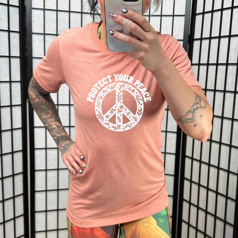 Unisex Protect Your Peace Shirt - Comfortable & Stylish Casual Wear for Relaxation, Meditation & Everyday Outfits