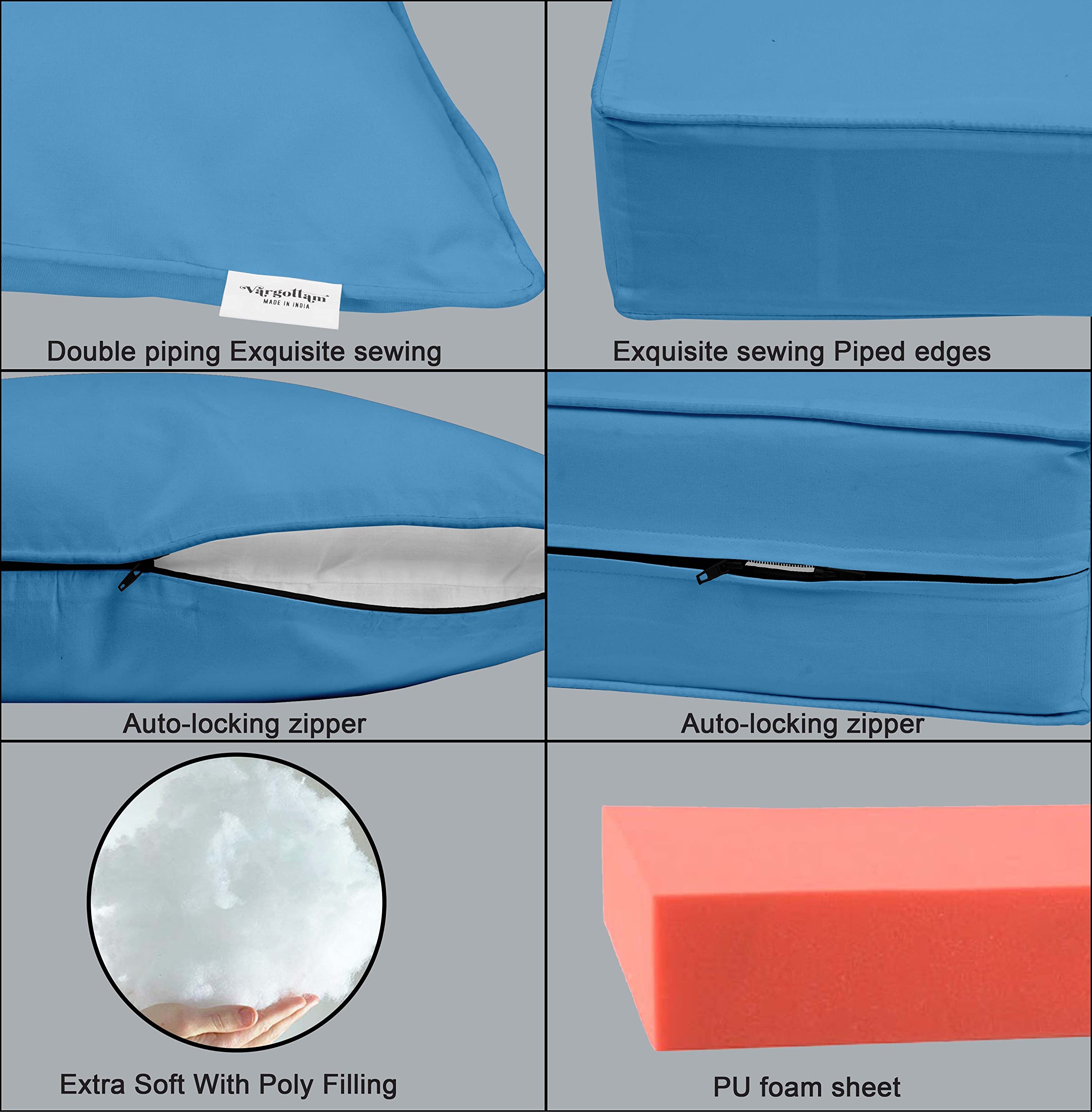 Premium 2-Piece Outdoor Deep Seat Patio Cushion Set - 25