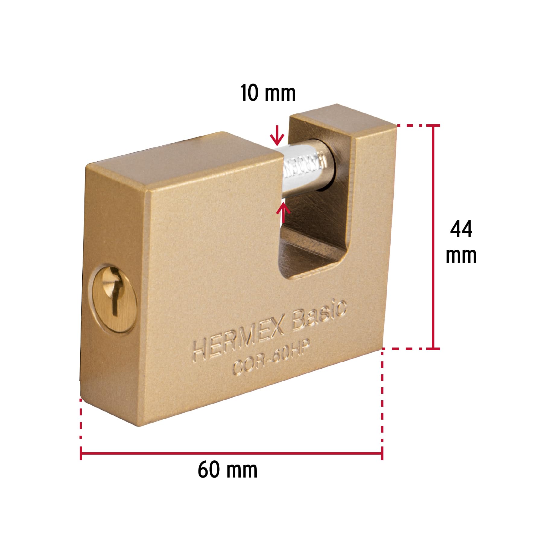 Antipalanca Padlock 60mm - Heavy Duty Iron Body Security Lock for Gates, Fences & Storage | Hermex Basic