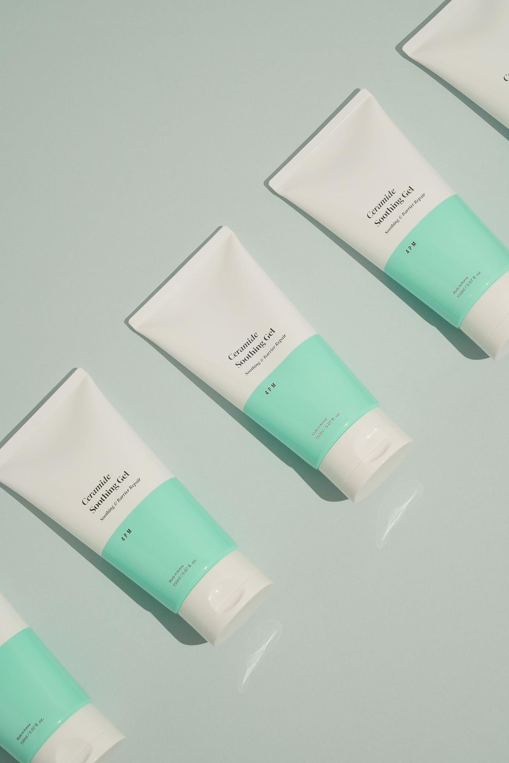 4PM Ceramide Soothing Gel (5.07 fl oz) - Lightweight Korean Face Moisturizer for Dry Skin, Hydrating Gel Cream with Barrier Repair for Glass Skin | Korean Skincare by SEOUL4PM | Perfect for Night Routine & Sensitive Skin Care