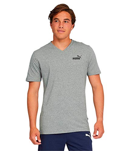 PUMA Men's Big & Tall Essentials+ V Neck T-Shirt - Comfortable Cotton Tee for Casual Wear & Everyday Outfits