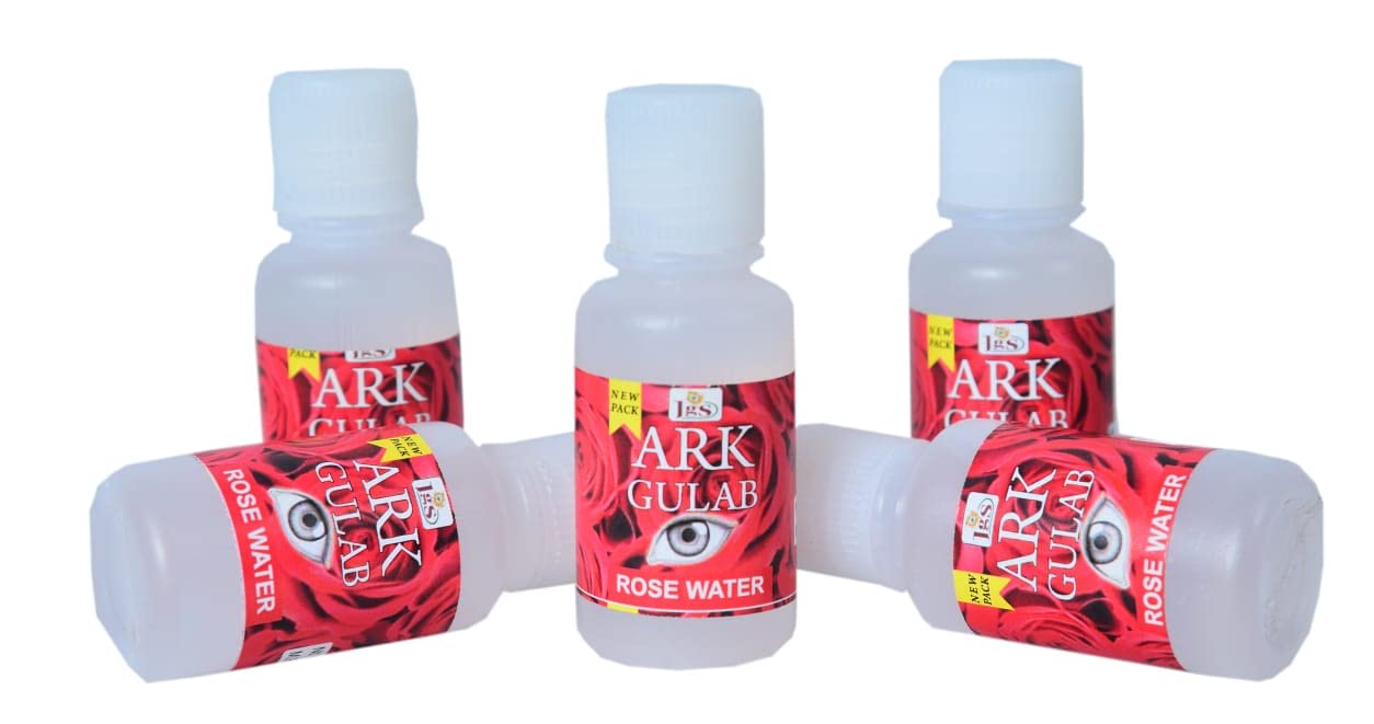 Fakhruddin Nazarali Attar Ark Gulab Pure Rose Water (Pack of 5) - Natural Fragrance for Aromatherapy, Skincare & Spiritual Practices