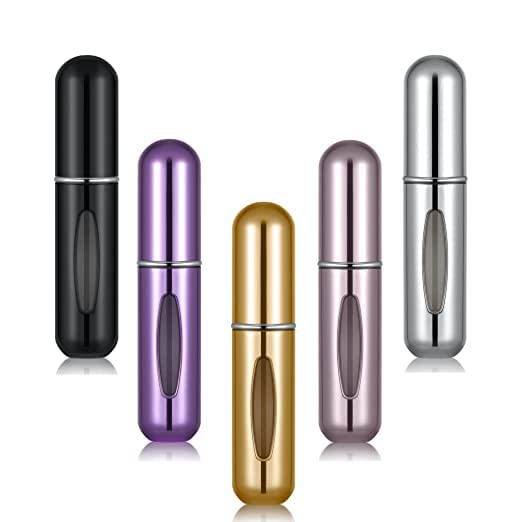 5ml Portable Refillable Travel Perfume Spray Bottle - Mini Perfume Atomizer for Women & Men, Leak-Proof Empty Fragrance Container for Gym, Office, Travel & On-The-Go Use (1 Pack)