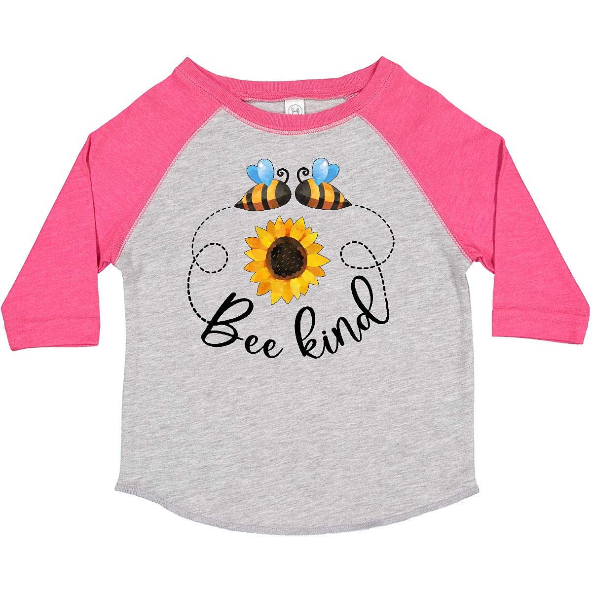 Inktastic Bee Kind Bees and Sunflower Toddler T-Shirt - Cute Animal Graphic Tee for Kids, Soft Cotton Baby Shirt - Perfect for Playdates, Daycare & Summer Outfits