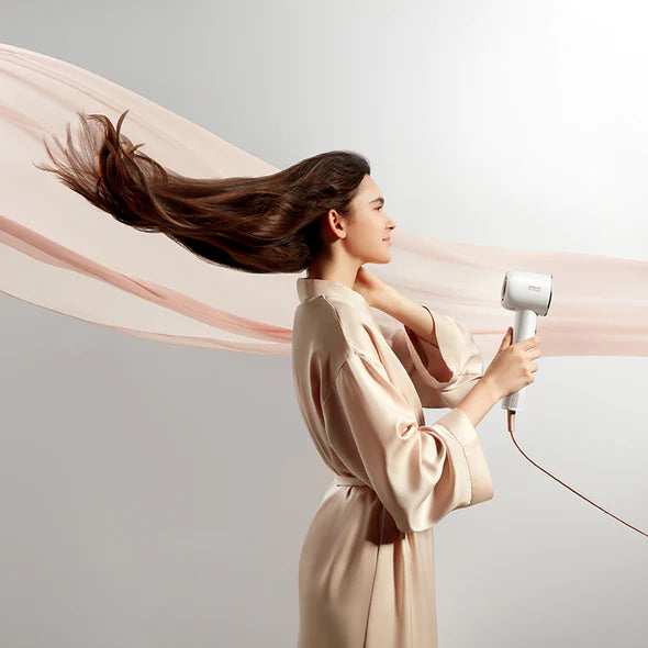 Dreame Glory Professional Hair Dryer - 1800W Fast Drying, Ionic Technology for Frizz-Free Shine, Lightweight & Quiet (White) - Perfect for Home, Salon & Travel Use