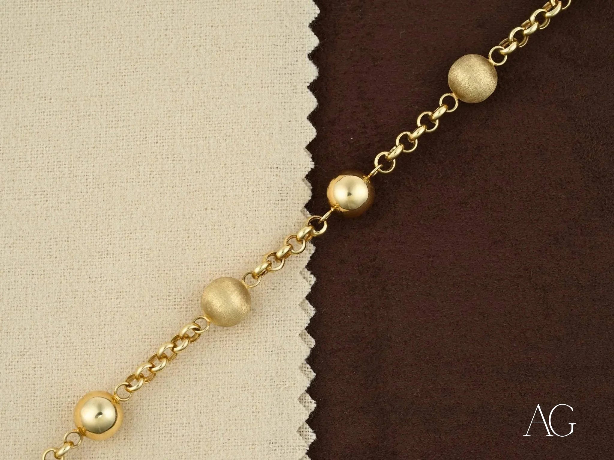 18K Solid Gold Women's Bracelet with Spring Ring Clasp - Elegant Jewelry Gift for Her, Perfect for Anniversaries, Weddings & Special Occasions