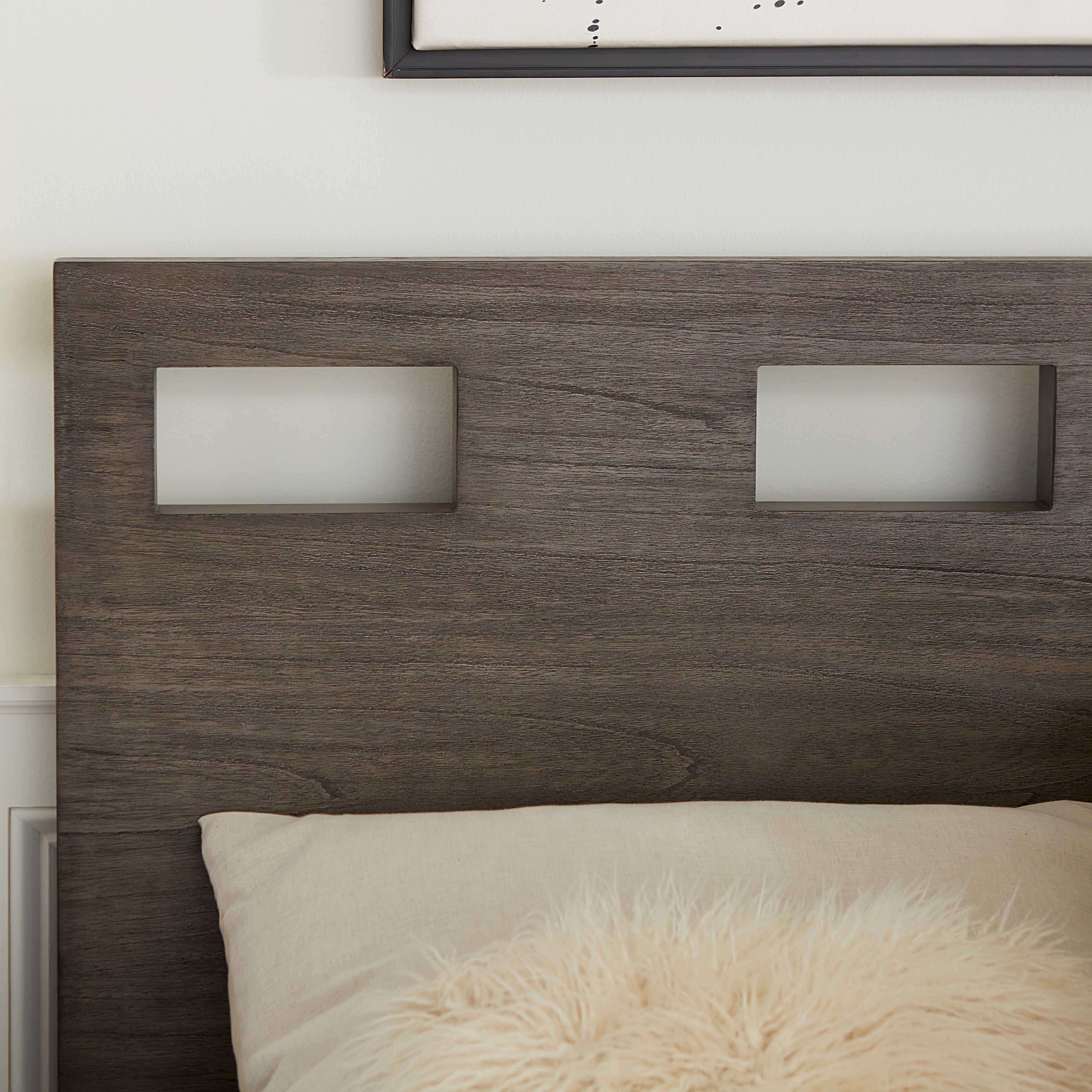 Riva Bed - Modern Platform Bed Frame with Wooden Slats, Queen Size - Perfect for Bedroom, Guest Room & Dormitory