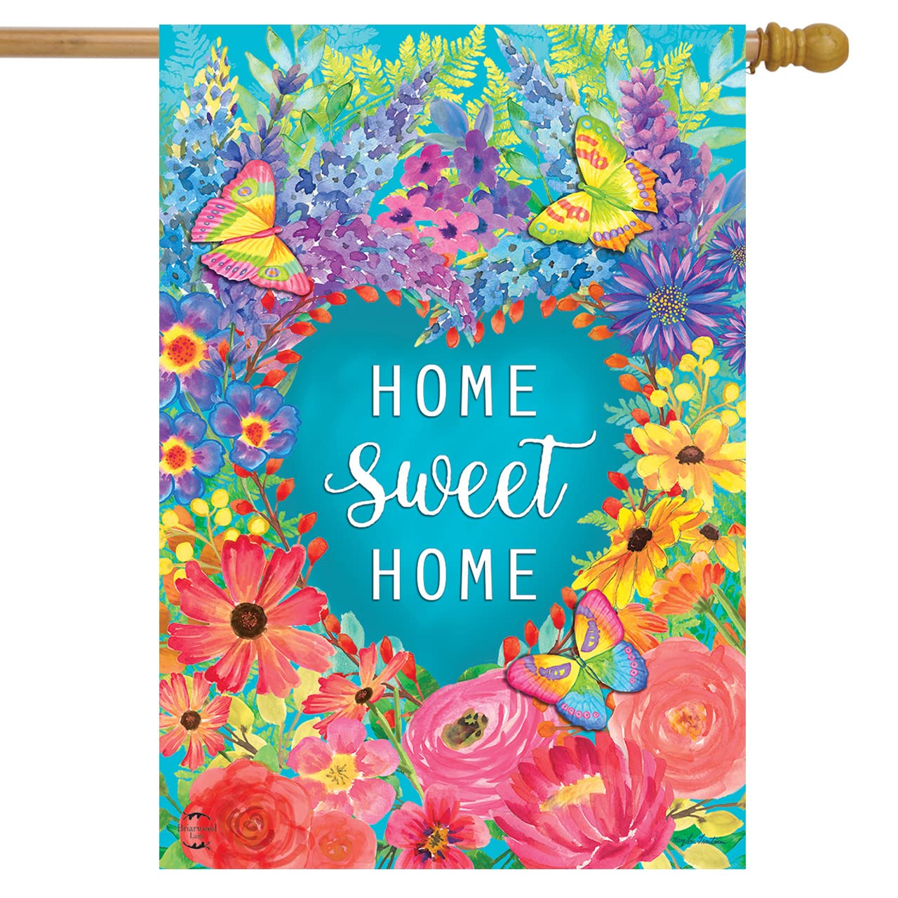 Floral Home Sweet Home Spring House Flag 40