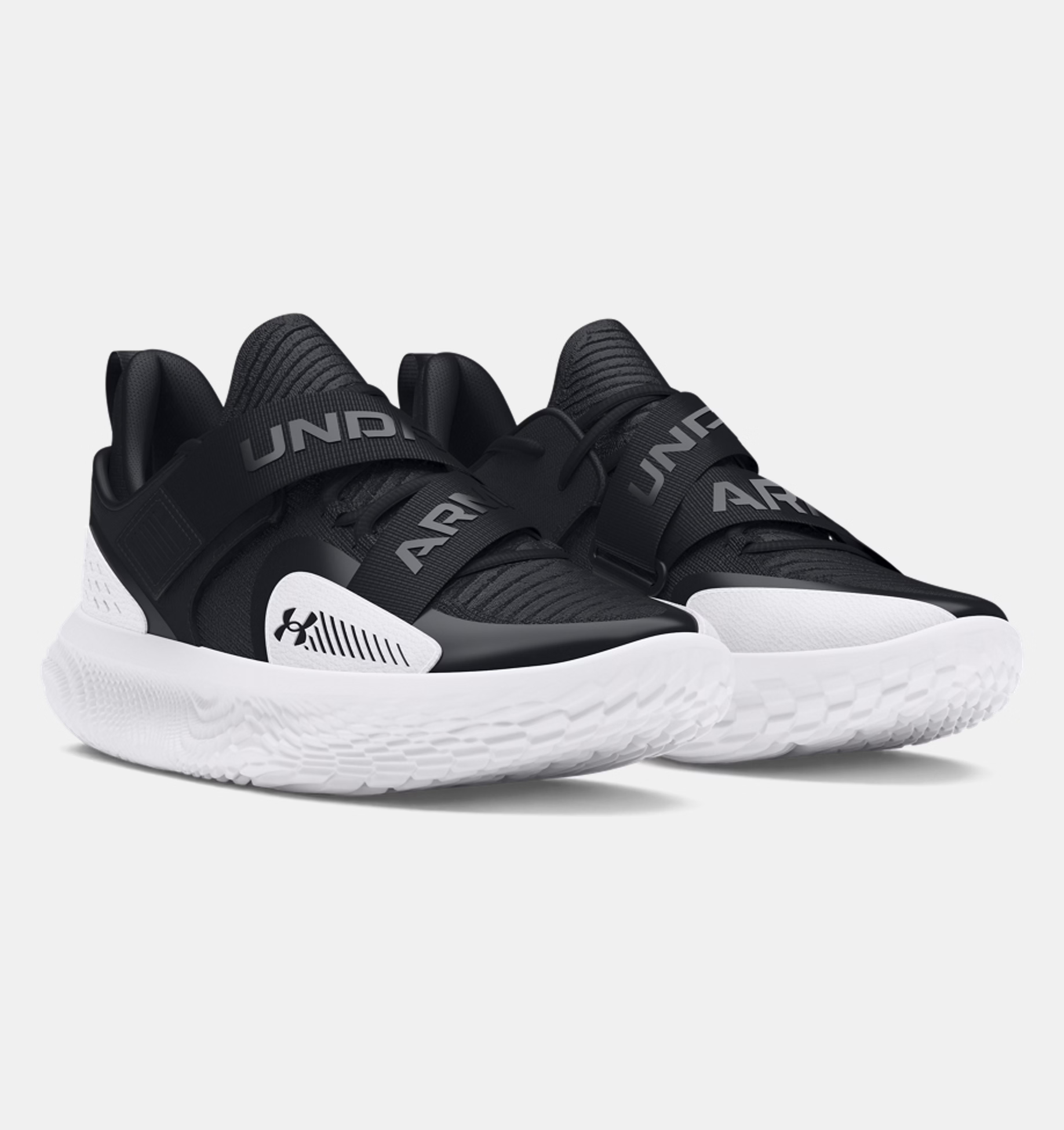 Under Armour FUTUR X 4 Running Shoes for Men - Black/White | Lightweight Athletic Sneakers for Training, Gym & Streetwear