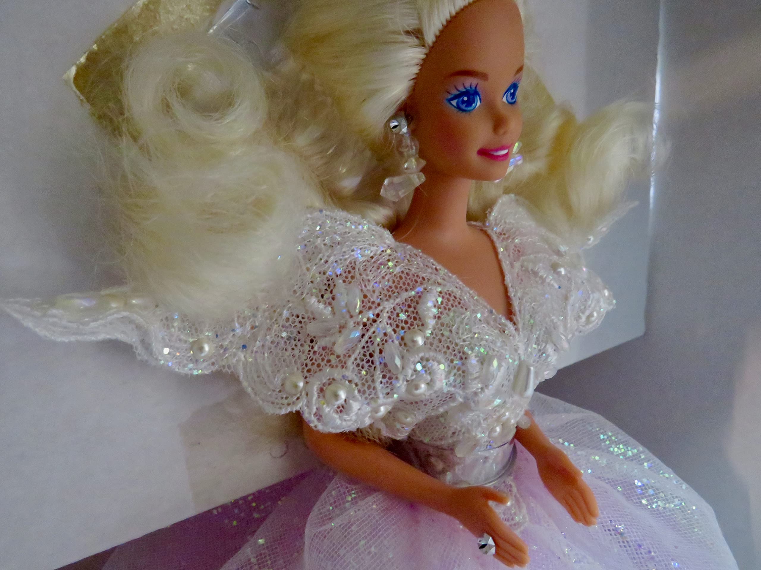 Limited Edition 1993 Angel Lights Barbie Doll Tree Topper - Glowing Christmas Tree Angel for Holiday Decorations | Perfect for Xmas Tree, Home, and Party Decor