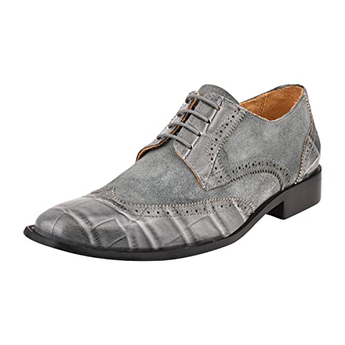 Grey Croco/Suede