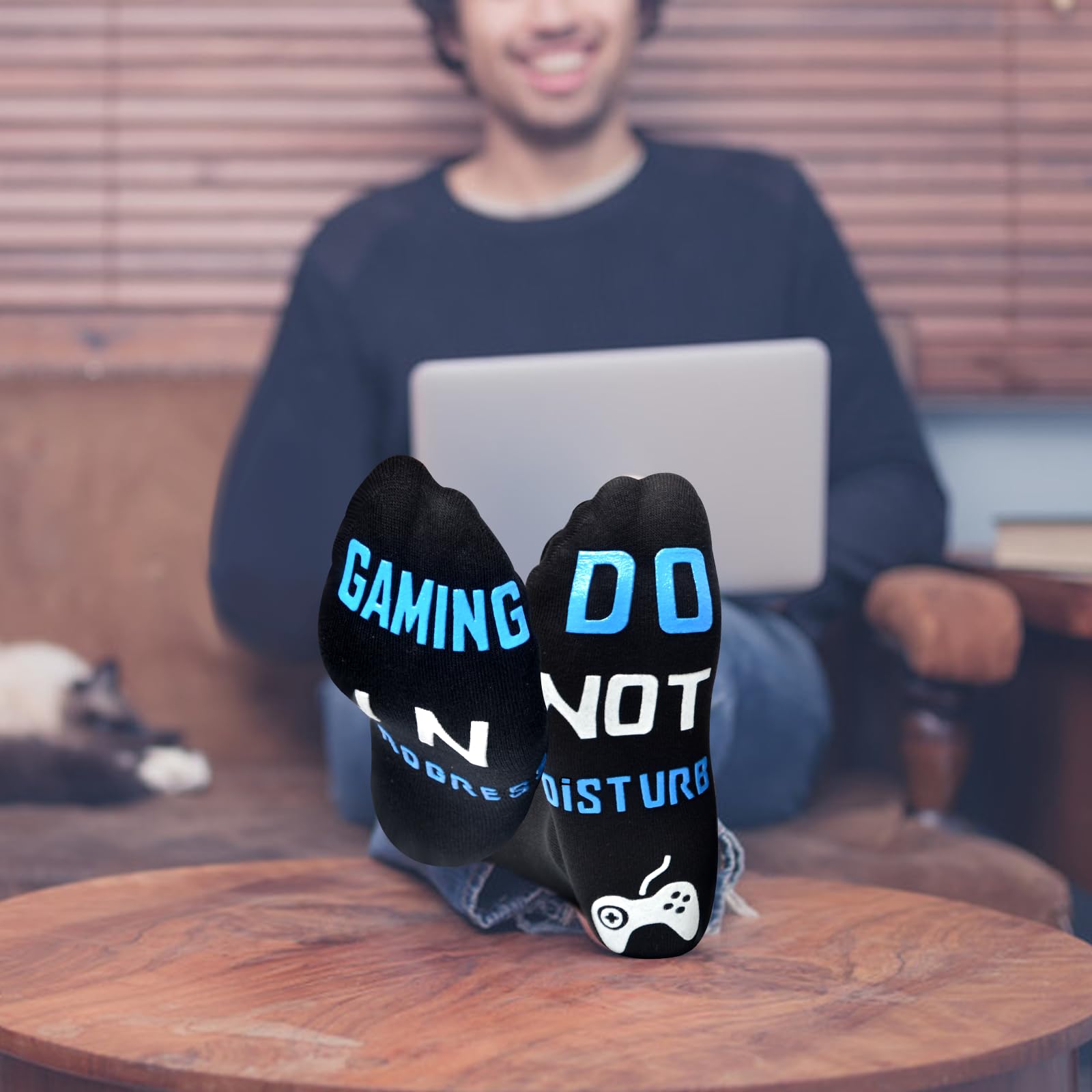 Funny Gaming Socks for Men & Women - Christmas Stocking Stuffers & Birthday Gifts for Teen Boys & Gamer Friends - Perfect for Gaming Sessions & Lounge Wear