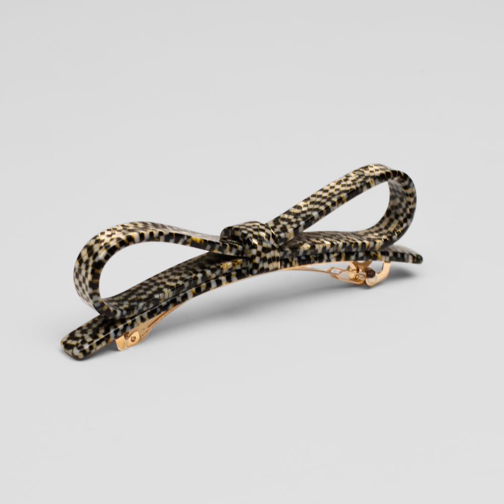 Elegant Narrow Bow Barrette Hair Clip for Women & Girls - Perfect for Weddings, Parties & Everyday Styling
