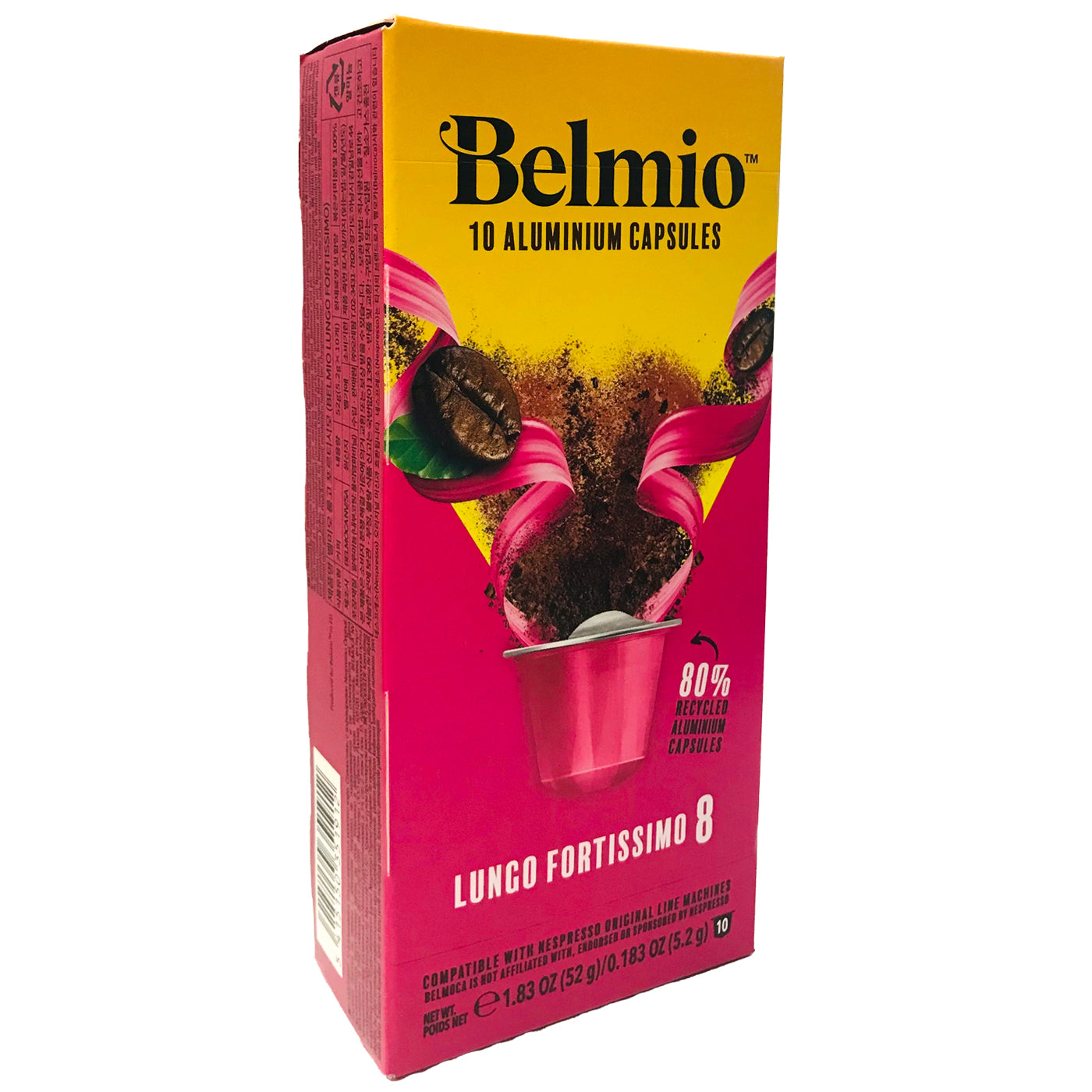 Belmio Lungo Forte Nespresso Compatible Coffee Capsules - 10 Pack for Espresso & Lungo Drinks - Perfect for Home & Office Coffee Machines