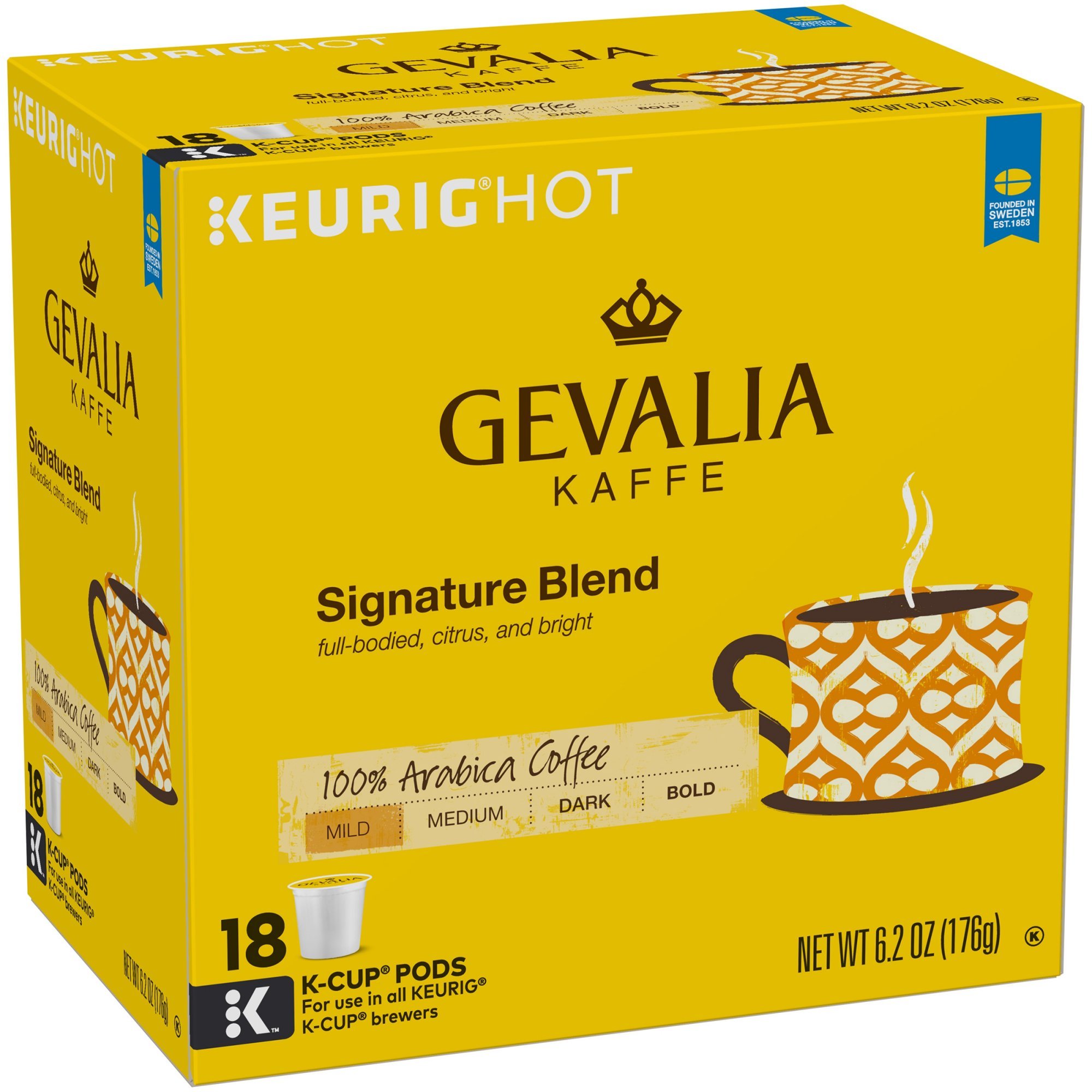 Gevalia Signature Blend Coffee K-Cup Pods - 90 Count (5 Boxes of 18) - Medium Roast for Keurig Brewers - Perfect for Office, Home & Morning Coffee Routine