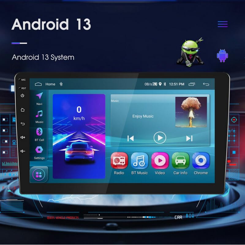 Surakey 7 Inch Android 13 Car Stereo for Ford Transit & Tourneo Connect 2014-2018 - Wireless Apple CarPlay & Android Auto, GPS Navigation, Backup Camera - Perfect for Road Trips & Daily Commutes