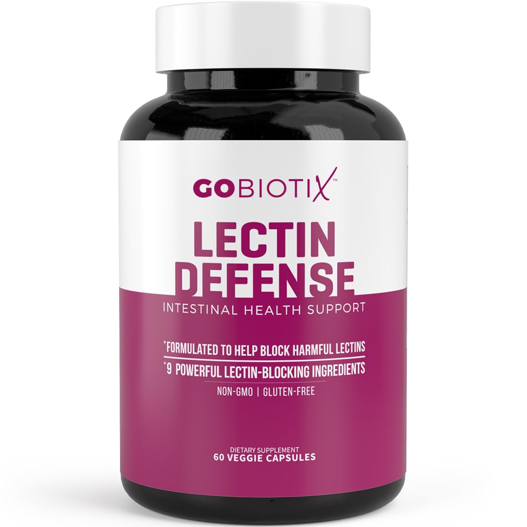 GobiOtiX Lectin Defense Supplement - MSM & Digestive Enzymes for Gut Health - Supports Intestinal Wellness for Men & Women - Non-GMO, Gluten Free Lectin Blocker - 60 Capsules - Perfect for Digestive Support & Lectin-Rich Diet Management