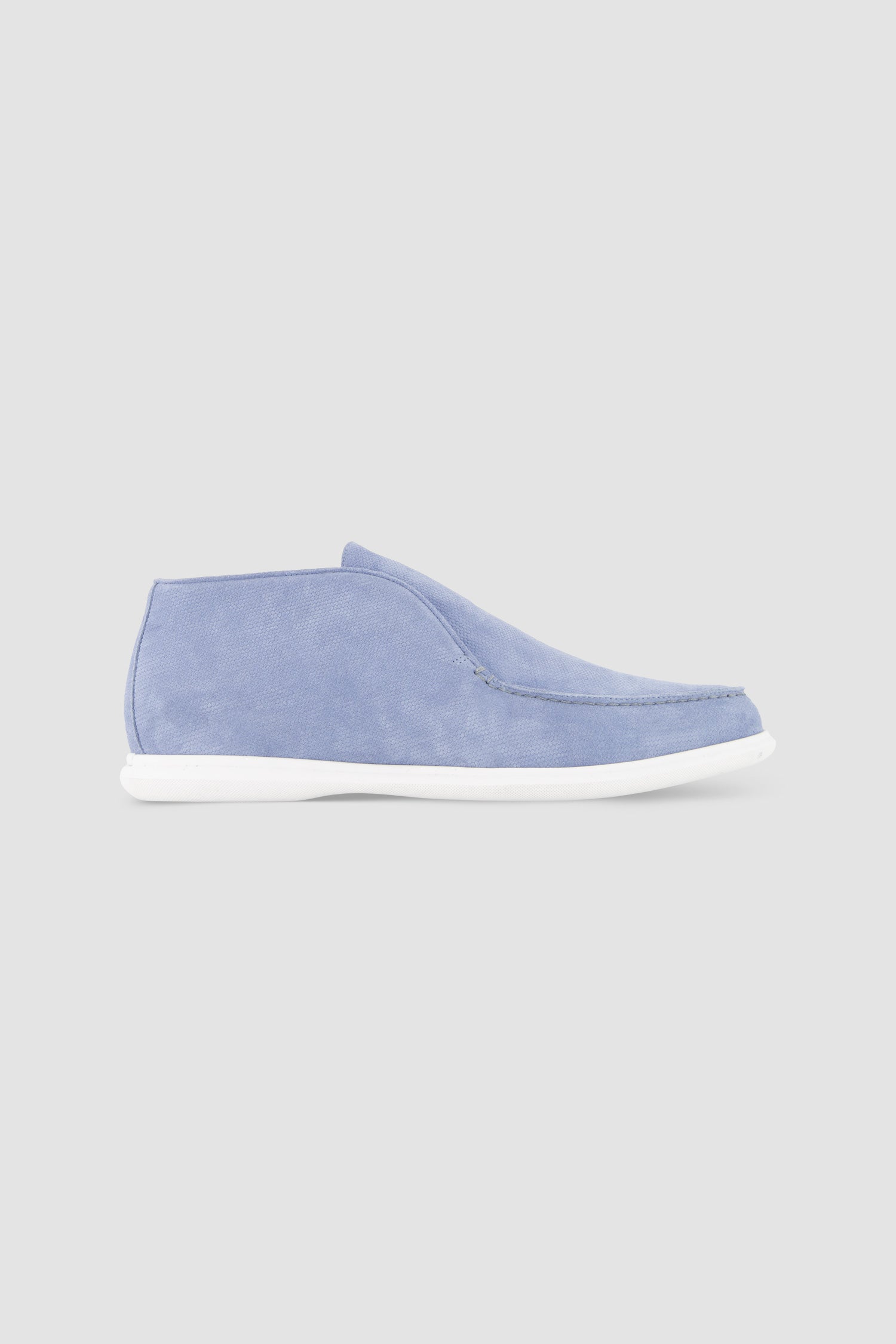 Testoni Portofino Desert Printed Suede Calf Shoes for Men - Dew White Casual Loafers | Perfect for Business Casual, Weekend Outings & Summer Style