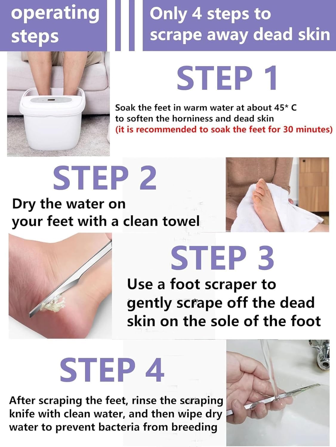 Professional 5-Piece Pedicure Kit with Storage Case – Dead Skin, Corn & Callus Remover Tools, Sharp Blades for Ingrown Toenails – Home & Salon Foot Care (Perfect for DIY Pedicures, Foot Spa Treatments & Nail Care)