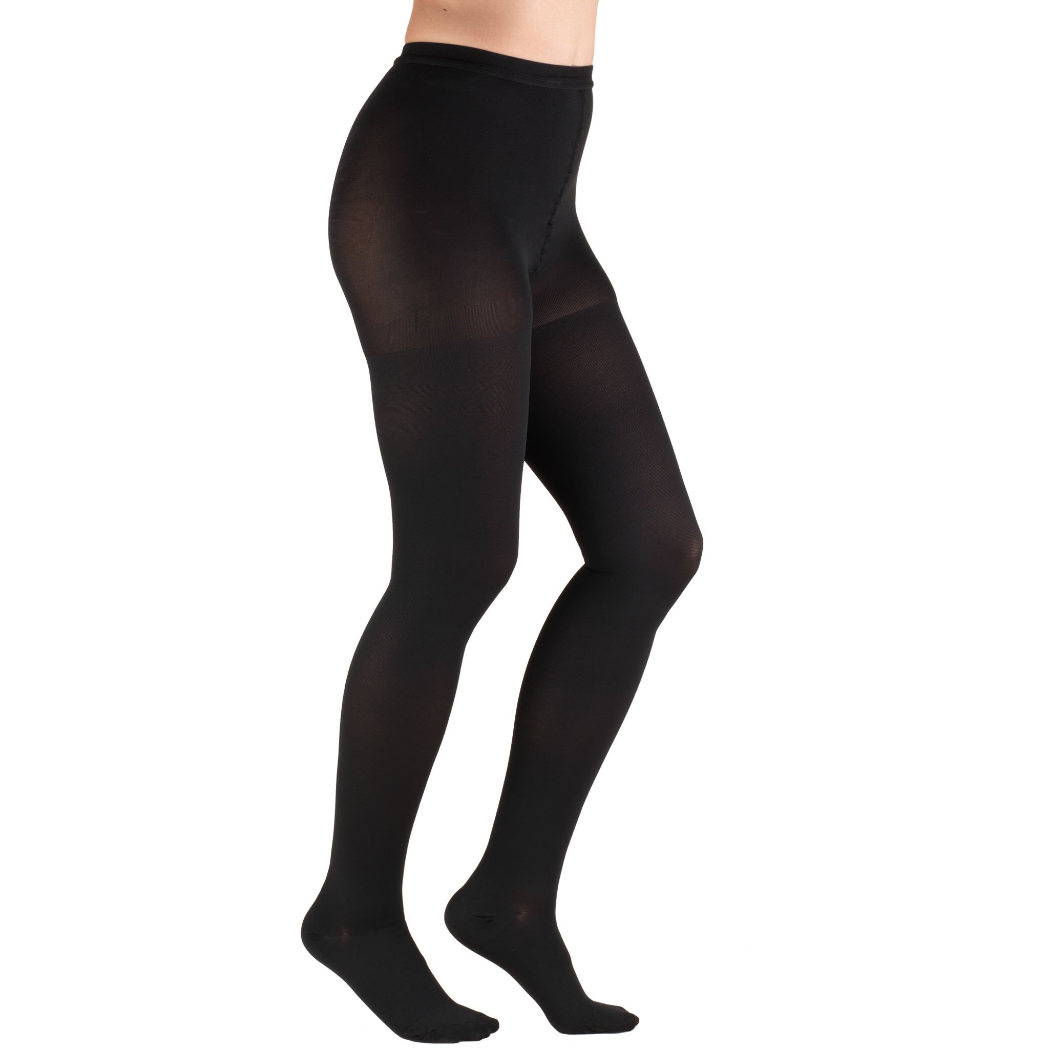 Truform 20-30 mmHg Compression Pantyhose for Women - Medical Grade Support Tights in Black X-Tall Size - Ideal for Varicose Veins, Swelling Relief & All-Day Comfort