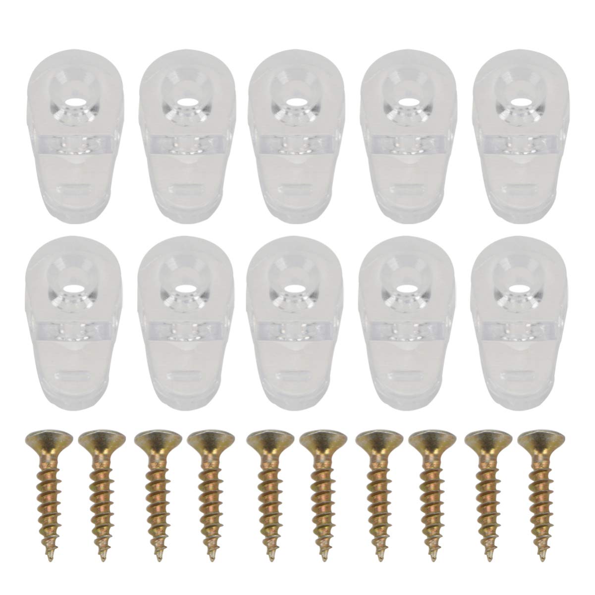 20pcs Frameless Mirror Clips - Heavy Duty Window Screen Clips, Mirror Frame Kit with Offset Cabinet Screw Retainers for Glass, Windows, and Grilles - Perfect for Bathroom, Vanity, and Cabinet Mirror Installation