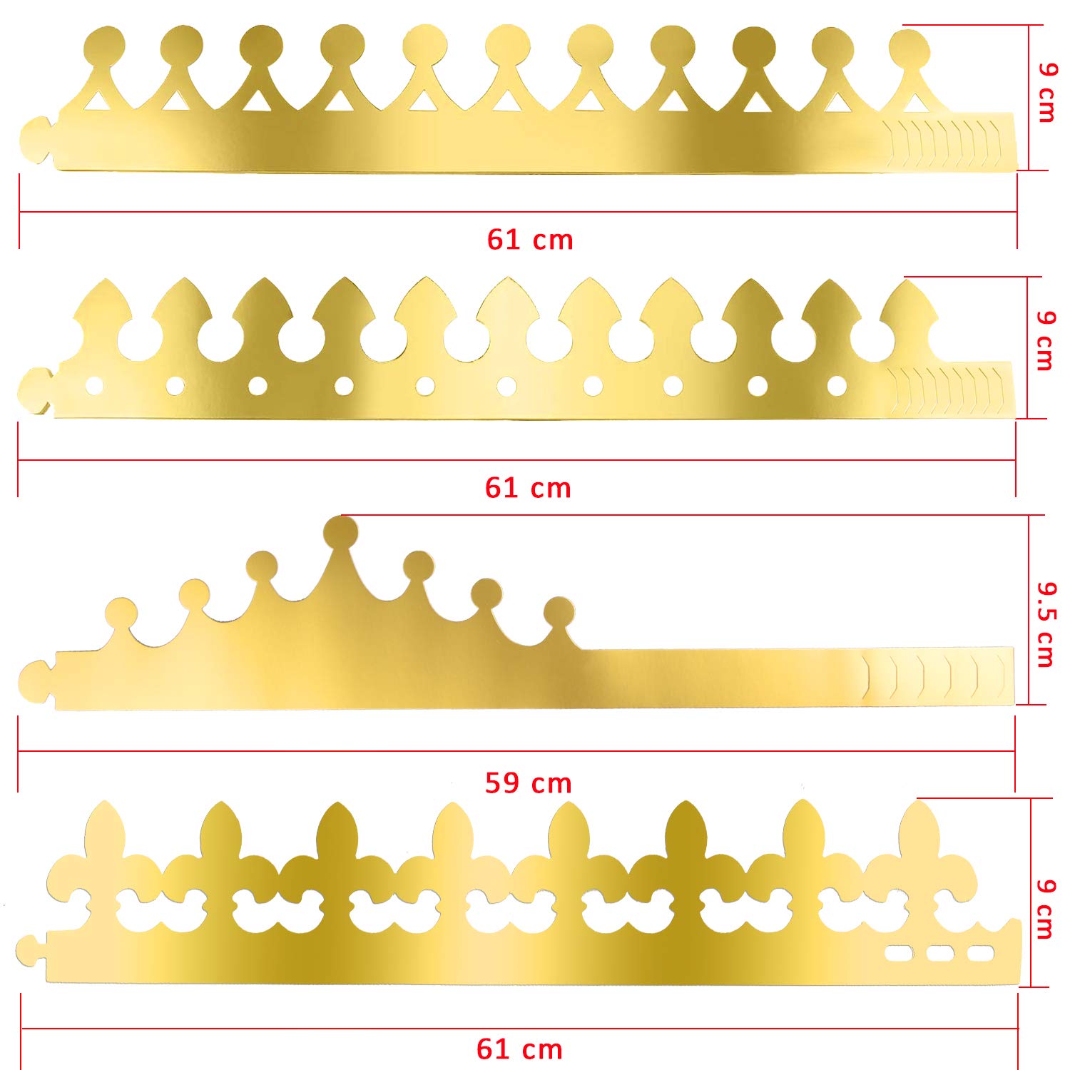 28-Piece Golden Paper Crowns Set - King & Birthday Party Hats for Kids & Adults - Perfect for Birthdays, Weddings, Costume Parties & Festive Celebrations