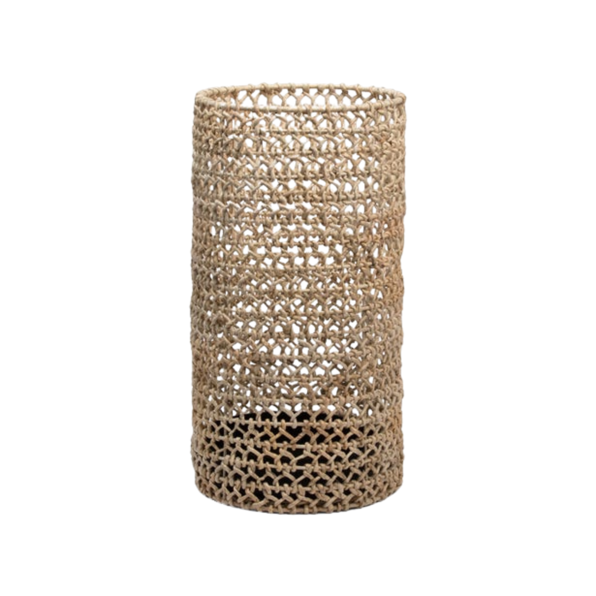 Stylish Arue Umbrella Stand Handmade from Knotted Banana Bark - Perfect for Entryway, Porch, or Patio Organization