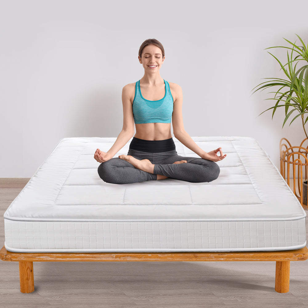 MAXYOYO 8-Inch Thick Japanese Futon Mattress - Super Soft Square Quilted Floor Bed for Guest Room, Dorm & Small Spaces - White