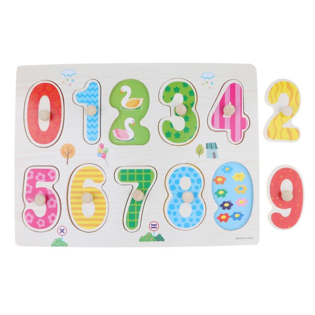 Enakshi Creations Wooden Peg Jigsaw Puzzle - Educational Number Learning Toy for Toddlers & Preschool Kids | Safe & Durable Wooden Baby Gift | Perfect for Early Childhood Development & Montessori Learning