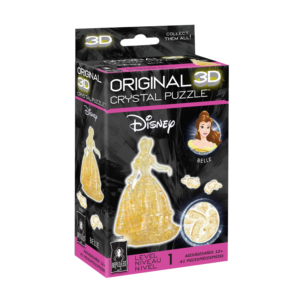 Disney Belle 3D Crystal Puzzle - 41 Piece Brain Teaser for Adults & Teens | Perfect for Disney Fans, Collectors & Puzzle Enthusiasts | Great Gift for Birthdays, Christmas & Family Game Nights