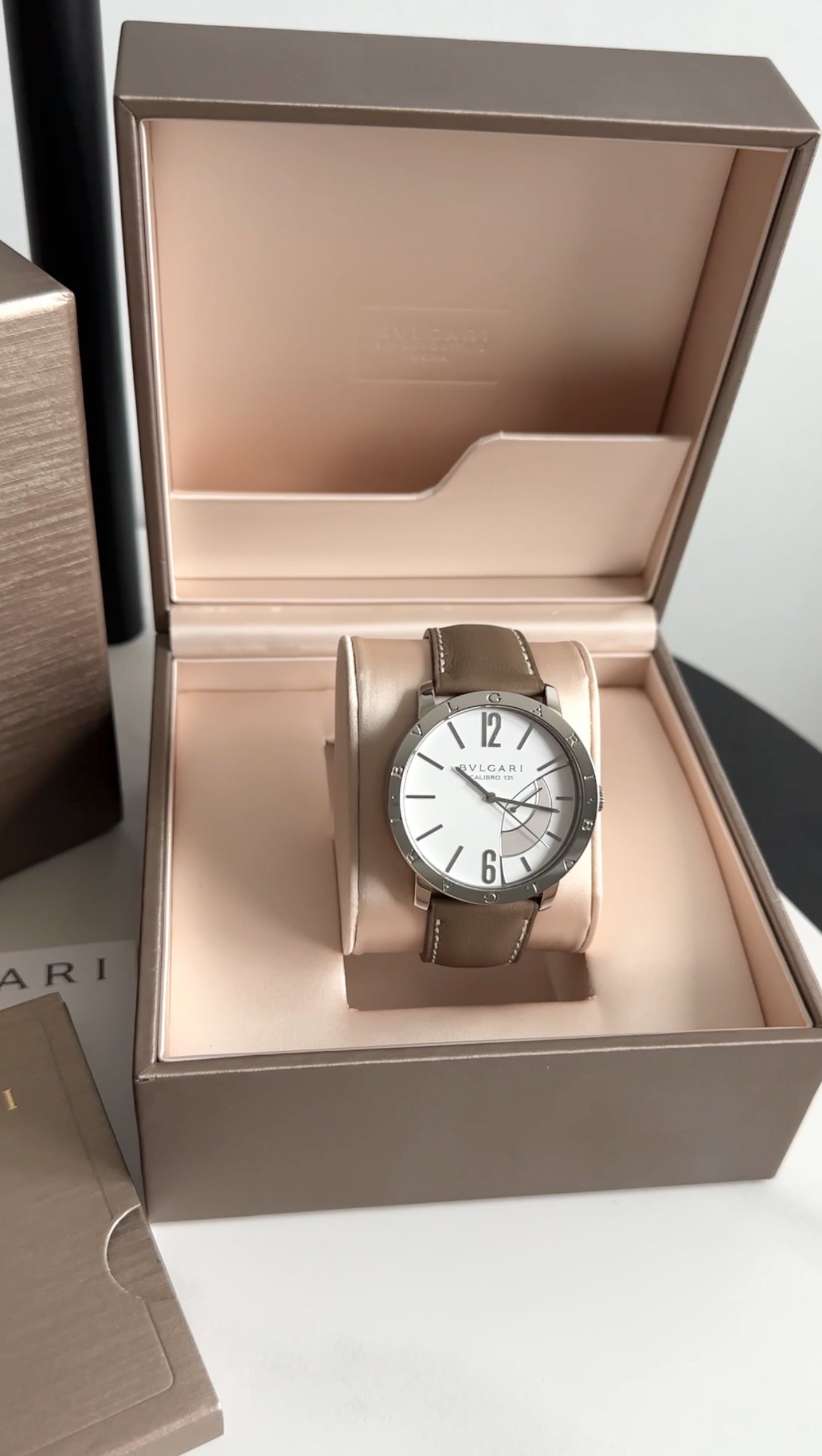 Bvlgari Calibro 43mm Stainless Steel Automatic Power Reserve Men's Watch 101870 - Luxury Dress Watch for Business & Formal Occasions