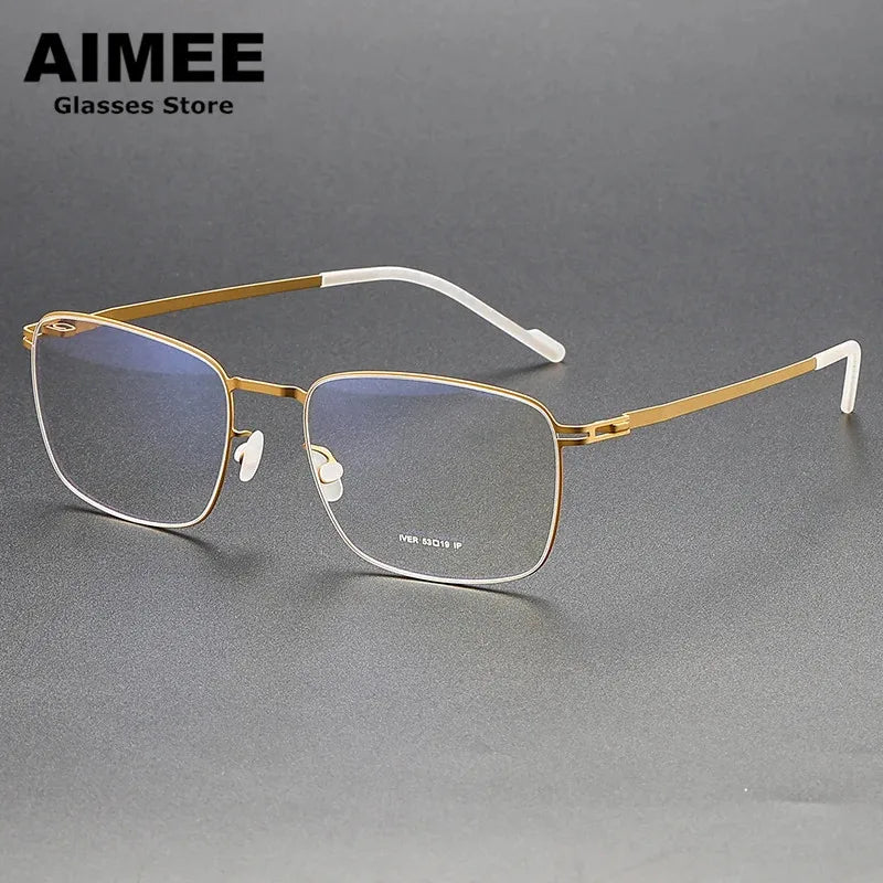 Aimee Women's Full Rim Square Stainless Steel Eyeglasses Frame 13541 - Stylish & Durable for Work, Reading & Everyday Fashion