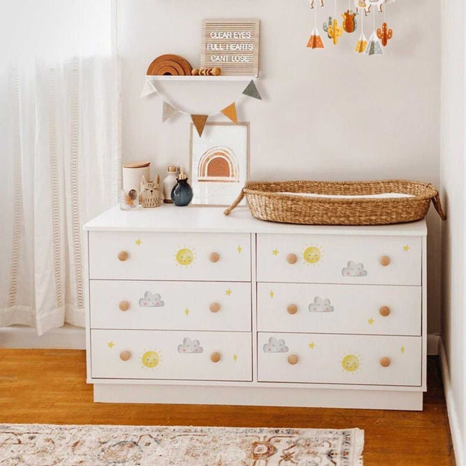 Sun Wall Stickers - Easy to Apply & Remove Wall Decals for Home Decor - Perfect for Kids Rooms, Living Rooms & Nursery Wall Art