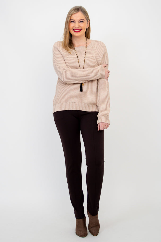 Davis Sweater for Women - 100% Natural Cotton Knitwear - Cozy & Soft Pullover for Fall & Winter - Perfect for Casual Outfits, Office Wear & Weekend Relaxation
