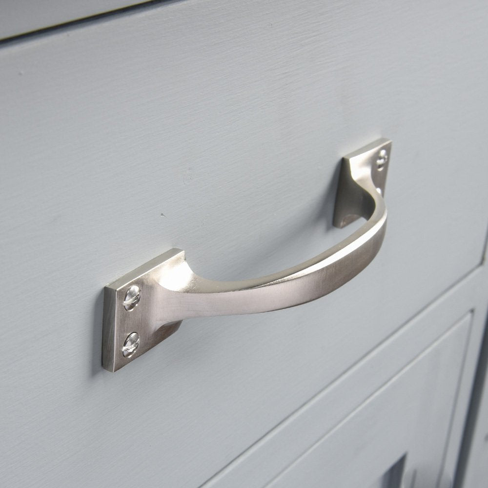Satin Nickel Cabinet Pull Handle - Elegant & Durable Drawer Pulls for Kitchen, Bathroom & Furniture - Perfect for Modern Home Renovation & DIY Projects