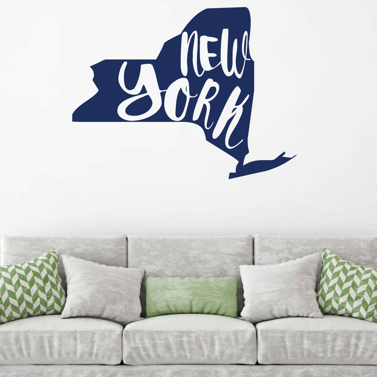 New York State Silhouette Wall Decal - Premium Vinyl Art Sticker for Home Decor, Living Room & Bedroom - Perfect for DIY Wall Art, Nursery Decor & Apartment Decoration