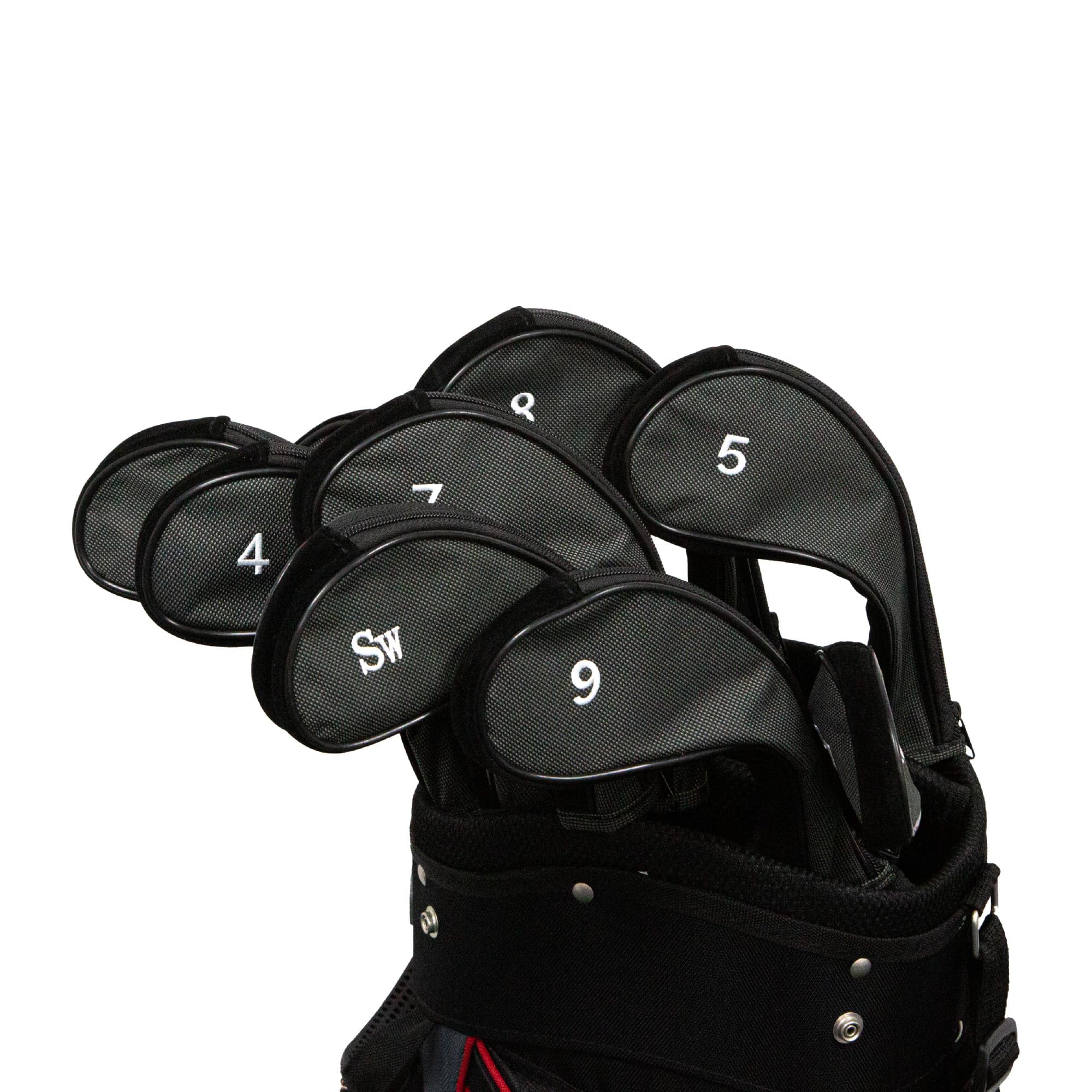 Premium Longridge Longneck 2-Tone Golf Iron Headcover Set - Protects Clubs from Damage | Perfect for Golfers, Travel & Course Use