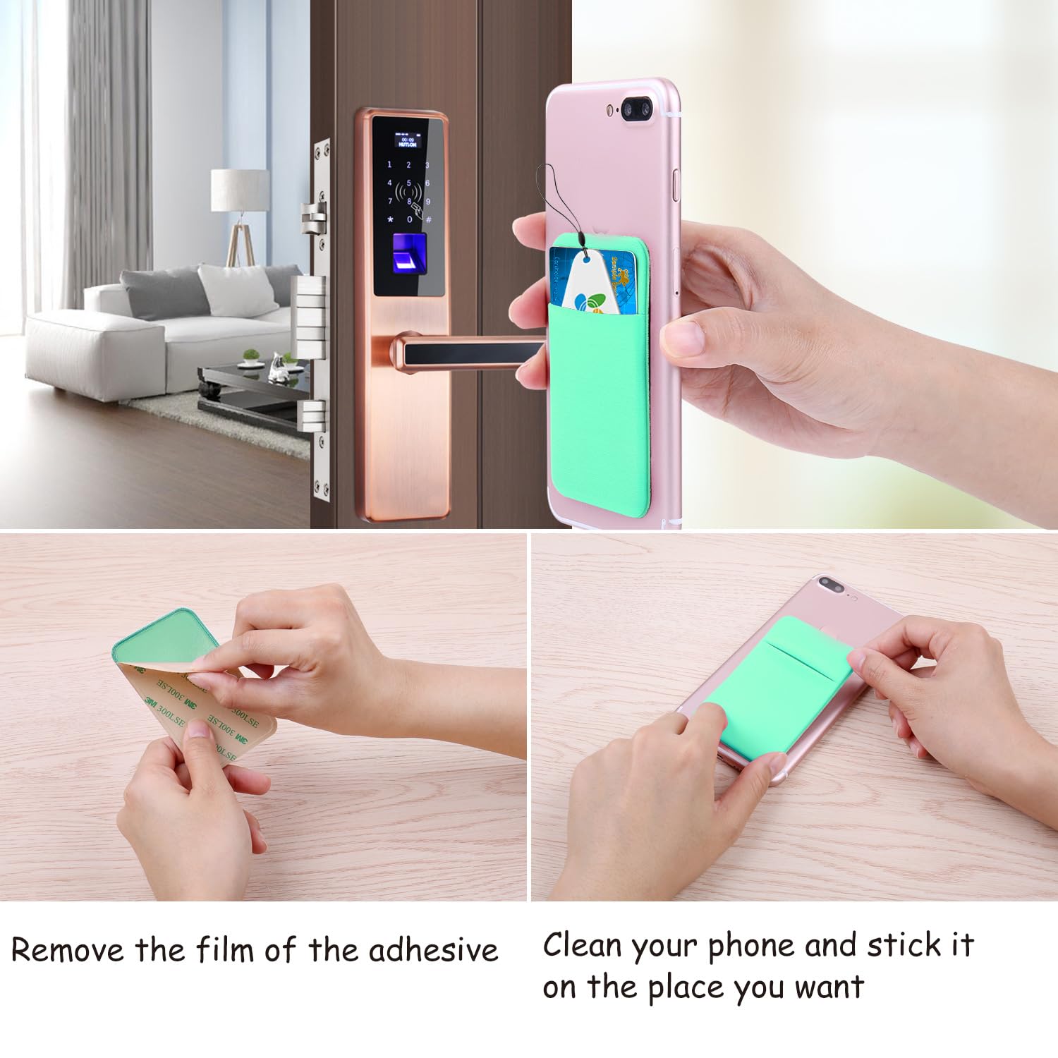 Costyle Slim Credit Card Holder - Stick On Phone Wallet for iPhone & Android | Secure & Convenient for Travel, Shopping & Daily Use