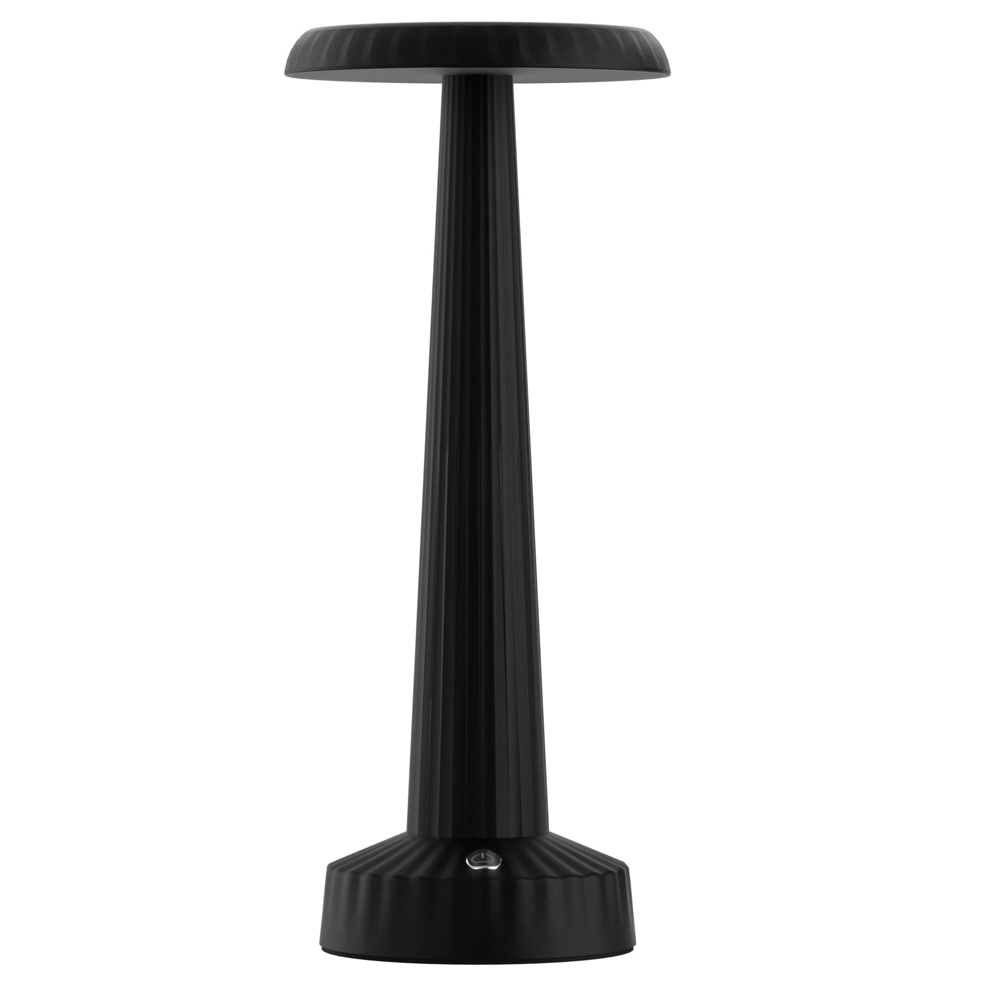 YHT Cordless LED Table Lamp - 5000mAh USB Rechargeable Battery Powered Dimmable Desk Light for Indoor & Outdoor Use - Perfect for Dining Room, Restaurant, Bar, Cafe, Patio, and Home Office (Black)