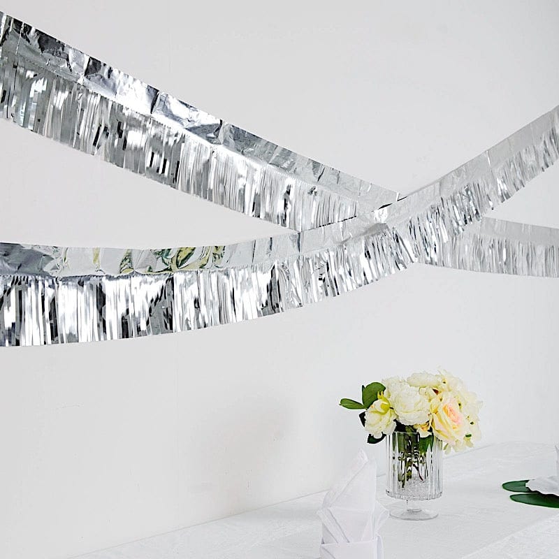 16 ft Metallic Foil Fringe Tassels Hanging Garland - Party Decorations for Birthday, Wedding, Baby Shower & Home Decoration