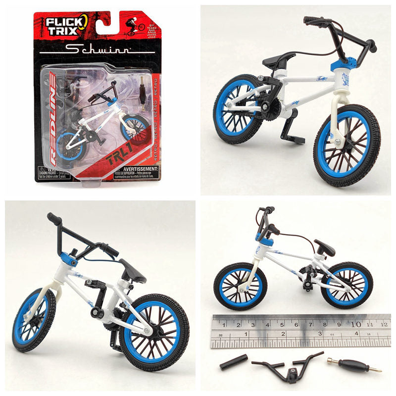 Premium FLICK TRIX Miniature BMX Finger Bike - Diecast Metal DeathTrap Bicycle Toy for Kids & Adults - Perfect for Office Desk, Stress Relief & Collectible Gift