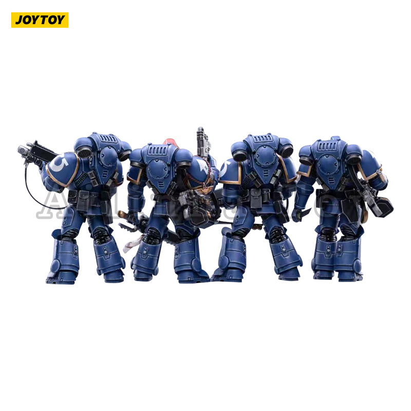 JOYTOY 1/18 Scale Warhammer 40K Ultramarines Intercessors Action Figure Set (4PCS) - Highly Detailed Collectible Miniatures for Tabletop Gaming, Display & Warhammer 40K Fans