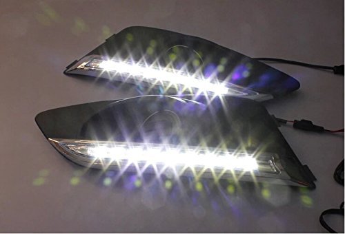 High Brightness LED Daytime Running Lights (DRL) & Fog Lamp Kit - White Light for Chevrolet Aveo 2011-2013 | Easy Installation, Durable & Energy Efficient | Perfect for Night Driving & Enhanced Visibility