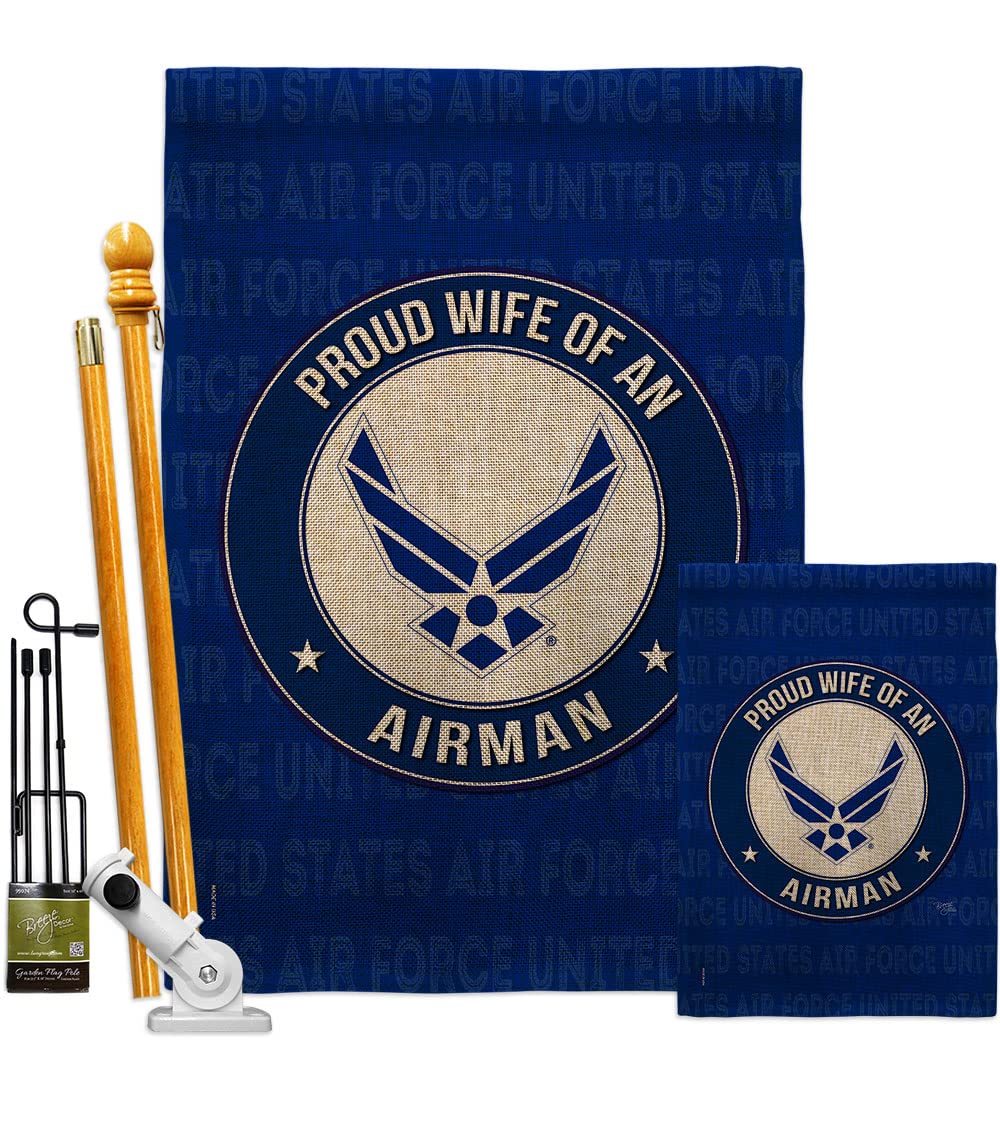 USA Made Double-Sided 28x40 Inch Air Force Garden Flag - Patriotic Military House Banner for US Armed Forces Veterans, Retirees & Proud Families | Perfect Yard Decoration for Memorial Day, Veterans Day & Military Appreciation Events
